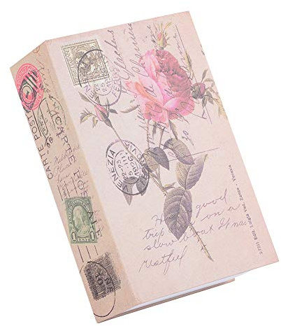 Simulation Book Safe Box,Tangxi Secrect Hidden Safe Box,Security Lock Boxes Locker for Money Jewelry Love Letters Secret Diaries Love Gifts Collection(Rose)