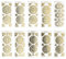 Ideen mit Herz Gravur-Sticker, transparent/gold, 10 Bogen à 10 x 23 cm | Goldene Aufkleber zum Basteln & Dekorieren | Geburtstag, Weihnachten, Rente & mehr (Zierornamente)