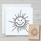 NEWSTAMPS Stempel Sonne Motivstempel aus Holz & Gummi zum Karten und Geschenke basteln, Holzstempel für Frühling, Sommer, Scrapbook, Textilstempel, Deko, Freunde