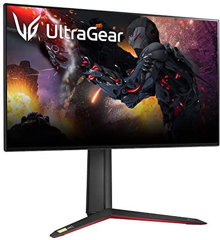 LG 27GP950 UltraGear Gaming Monitor 27 UltraHD 4K NanoIPS 1ms HDR 600, 3840x2160, G-Sync Compatible e AMD FreeSync Premium Pro 144Hz, HDMI 2.1 VRR, Display Port 1.4, USB 3.0, AUX, Flicker Safe, Nero