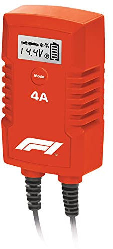 Formula 1 Mikroprozessor Batterie Ladegerät 4 Ampere für 6/12 V, 7-stufig, Power-Supply, Auto Erhaltungsladegerät mit LCD Display