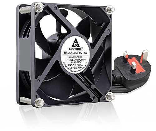 GDSTIME AC 240V Computer Fan 80mm EC 220V 80mm x 25mm Axial Cooling Fan Brushless
