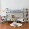 Panana Bunk Bed with Ladder 3FT Single Pine Bed Frame Ttiple Bed Bunk for Kids, Children, Grey