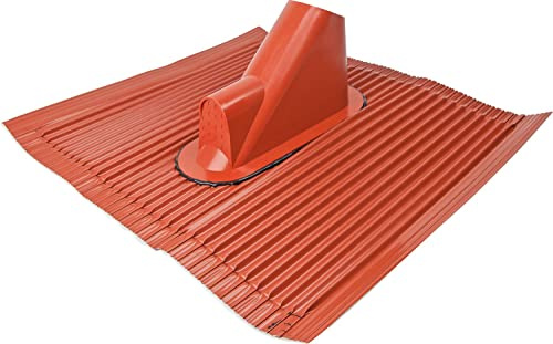 SCHWAIGER Dachhaube Aluminium Ziegelrot/schwarz bis Ø 60 mm, Farbe:Ziegelrot
