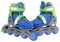 Kids Globe 720512 Street Rider Inlineskates (Inliner) grün/blau, verstellbar von Größe 31-34, abec7 Alurahmen