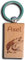patrickgravure Porte- clés bois exotique gravé personnalisé + pêche poisson brochet carnassier +prénom au choix, Marron, 55X30mm