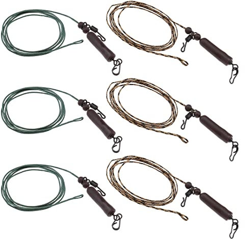 eMagTech 6 Stück Angelgeräte Verbindungen Pre Rigged Rig Tube Hubschrauber Chod Angelausrüstung Karpfenangeln Zubehör für Süßwasser Salzwasser