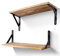 himaly Floating Shelves Set of 2 Rustic Wooden Shelves Decorative Wall Shelf Brackets Storage Book Shelves for Screw Mounted Shelf, 17in