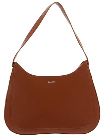 Calvin Klein Damen Hobo Bag Tasche Ck Must Plus Shoulder Bag Medium Klein, Braun (Cognac), Einheitsgröße