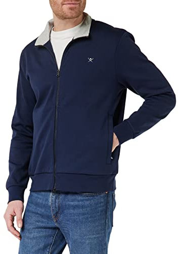 HACKETT LONDON Herren Refined Fz Kapuzenpullover, Navy Blazer, S