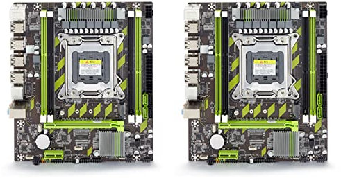 KVSERT Lot de 2 cartes mères X79 avec processeur XEON E5 2640 V2 4 x 4 G DDR3 1600 REG ECC RAM Combo Kit NVME Server