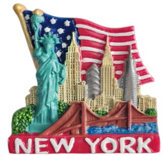 New York USA Amerika Kühlschrankmagnet 3D Reise Souvenir Kühlschrank Dekoration Magnetaufkleber Craft Collection
