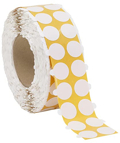 Kleberino Doppelseitige Klebepunkte aus Papiervlies | stark und permanent klebend mit Anfasslasche | Universal Doppelklebepunkte zum Basteln (Ø 20mm / 5000 Stück)