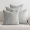 MIULEE 4er Set Kissenbezüge Kord Kissenhülle Dekorative Kissenbezug Sofakissen Couchkissen Dekokissen Zierkissenbezug Deko Kissenhülle mit Verstecktem Reißverschluss 50x50cm 20x20in Hellgrau
