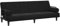 vidaXL Schlafsofa mit Armlehnen, Sofa Couch mit Schlaffunktion, Sofabett Gästebett mit Holzrahmen, Schlafcouch Bettsofa Wohnzimmer, Modern, Schwarz Samt