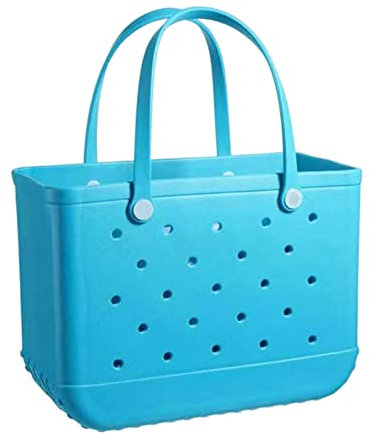 Anloximt Strandtasche aus Gummi | wasserdichte, waschbare Gummi-Einkaufstasche mit Löchern - Tragetasche Reisetaschen, Organizer für Strandspielzeug für Kinder, Strandtasche für Spielzeug, Handtuch