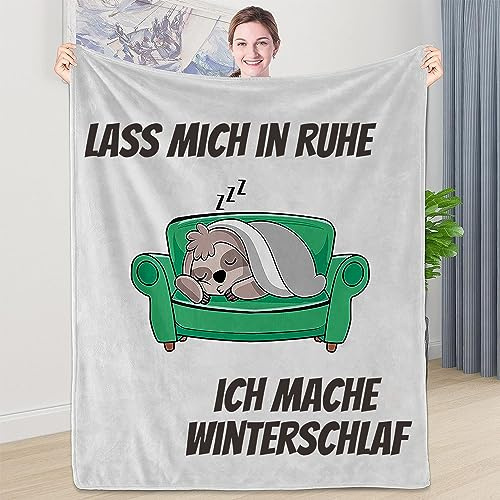 ZQYMM Geschenke für Frauen und Männer, Lustige Faultier Decke, Weihnachten Geburtstag Witzige Geschenke für Mama und Papa Faultier Kuscheldecke