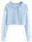 Cicy Bell Kapuzenpullover Für Mädchen Kinder Crop Tops Niedlich Plaid Langarm Mode Hoodie Sweatshirts Baby Blau 150