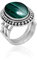 Veracity Jewelry 925 Sterling Silver Gemstone Statement Rings – Gift For Birthday Wedding Anniversary Mother's Day Ring – Vintage Boho Style Handmade Gifts (Malachite)