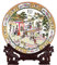 CekoCk Platos Decorativos for Colgar de cerámica, Platos Decorativos for Colgar en la Pared, Cera Decorativa 26 cm Jingdezhen cerámica Doce niñas patrón Platos Decorativos Adornos artesanales