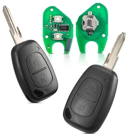 Llave Mando a Distancia en Blanco Compatible con Renault Kangoo Master Trafic – Opel Vivaro Movano – Nissan Interstar Primastar (NE73)