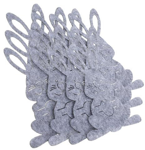 Alipis 12St Kaninchen Bestecktasche hasen-Utensilientasche bestecktasche aus filz osterdekoration ostern dekoration Bestecktasche in Hasenform bezaubernde Bestecktaschen Geschirr Cutter