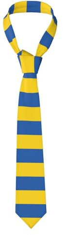 WURTON Herren-Krawatte mit französischer Flagge, lustige Krawatte für Bräutigam, Vater und Trauzeugen, Flagge der Ukraine, Einheitsgröße