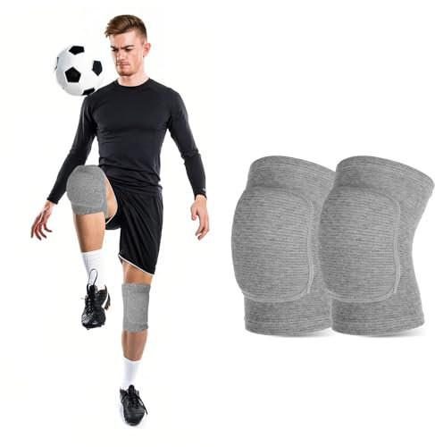 FAINCA Ginocchiere Pallavolo, Ginocchiere Palestra, Ginocchiera, Ginocchiera Sportiva, Spugna Addensata Ginocchiere, usato per Danza, Calcio, Pallavolo, Yoga, Pallacanestro(Grigio)
