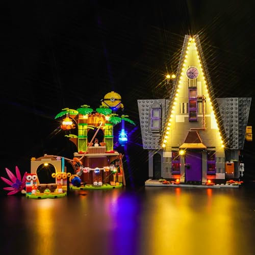 BrickBling Led Licht Set Kompatibel mit Lego 75583 Minions and Gru's Family Mansion (Kein Modell), Dekorationsbeleuchtungsset Compatible with Lego Minions and Gru's Family Mansion Kreative Spielzeug
