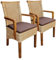 Rattanstühle mit Armlehnen Esszimmerstühle Tabacco Perth Korbstuhl Rattan Sessel Größe 2er Set, Farbe mit Sitzkissen