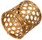 Abat-jour rond en rotin - Style bohème - Pour lampe de table, lampadaire et lampadaire - Pour tous les intérieurs - Diamètre : 16 cm - Marron - Bambou bohème