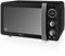 Swan Retrò SM22030LBNEU - Microonde digitale, 20 l, 5 livelli di potenza, funzione sbrinamento, timer 60 minuti, porta specchio, piatto girevole 27 cm, design vintage, nero, 800 W