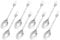 sourcing map 8 Pcs Retro Spoons, 4.1 Inch Crystal Alloy Coffee Spoons,Vintage Carved Tea Spoon Dessert Spoon Ice Cream Spoons for Stirring Mixing Silver