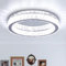 Fintonglan 17,7“ Kristall bündig Halterung Deckenleuchte Leuchten Moderne Runde LED-Kronleuchter Leuchte Deckenleuchte für Wohnzimmer Esszimmer Küche 48W 6000K