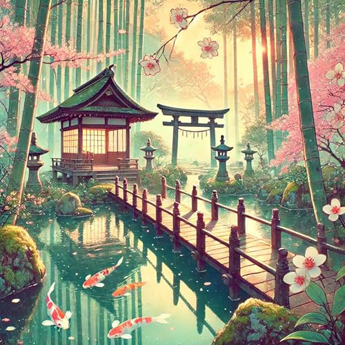 Tranquility on the Koi Bridge