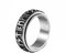 Tolldek Ring Verlobung Männer 7.6MM, Band Ringe Herrenringe Spinner Mantra Trauringe, Silber Edelstahl Hochzeitsring Partnerringe, Gr.62 (19.7)