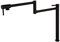 WACEH Faucet Pot Filler Deck Mounted Folding Kitchen Sink Faucet with Double Joint Swing Arm, Two Handle Single Hole Kitchen Brass Single Cold Kitchen Pot Filler Tap,Black(Nero) water-tap