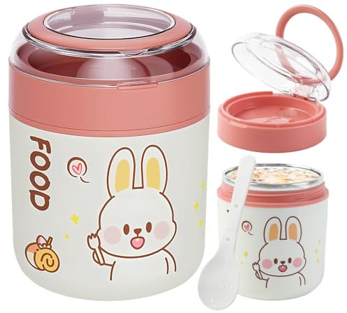 kiptyg Tazza per Cereali, 530ml Tazza per Contenitore yogurt, con Cucchiaio, Yogurt, Pappe, Porridge, avena Notturna,Gelati e Zuppe