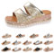 DFSDJEUW escarpins femme petit talon Sandales Femme été Mode Mules Femmes Compensées Chaussons Bout Ouvert Plateforme Pantoufles Chaussures de Plage Antidérapantes Orthopédiques Sandals Rose Gold 36