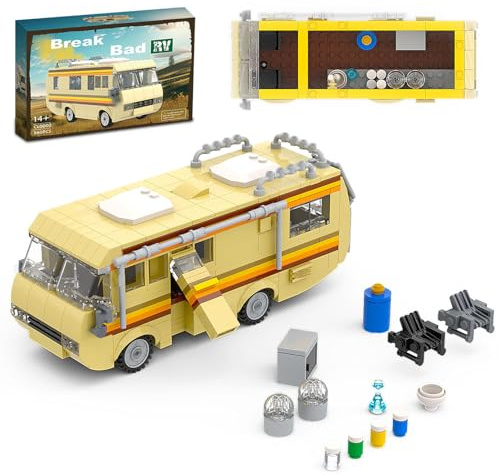 Camper Car Building set, Highly Restored Camper Van Building Blocks, DIY House Camper Creative -360 PCS