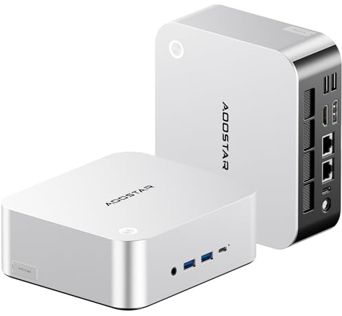 AOOSTAR MACO Mini PC gaming R7 6850H (8C/16T 4.70Ghz),24GB LPDDR5-6400Mhz RAM 1TB PCIE4.0 NVME SSD mini computer,3 *M.2 Slots,Dual USB4+Oculink, Quad Display 8k@60Hz,6 USB ports,Fingerprint unlock