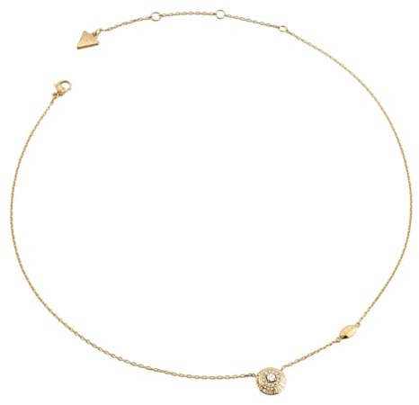 GUESS Halskette Sparks 16-18 Coin Necklace Yellow Gold goldfarben