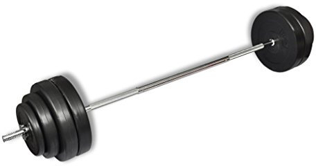 Festnight Fitness Langhantel Set Sport Hantel Hanteln mit 8 Hantelscheiben Gesamtgewicht 60kg