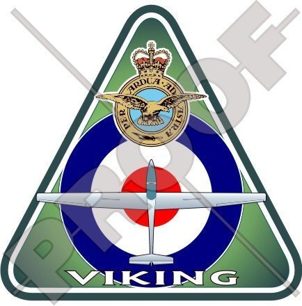 Viking T.1 RAF Grob G103A Doppel II Acro Britische Königliche Luftwaffe VGS Luftkadetten UK 95mm Auto & Motorrad Aufkleber, Vinyl Sticker