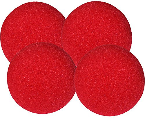 4 rote Super Soft Spongeballs by Gosh | 5cm Durchmesser | Deutschsprachige Anleitung inkl. Basis Sponge Ball Routine von Its Magic Zaubershop | Schwammbälle, Trick Balls, Zaubertricks & Zauberartikel