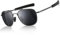 SUNGAIT Herren Militär Sonnenbrille Polarisierte Pilot Style - Bajonett-Tempel Gunmetal/Grau A285