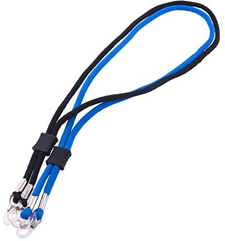 Remaldi Glasses neck chain optical cord safety strap specs Derwent Black/Blue - Pack of 2