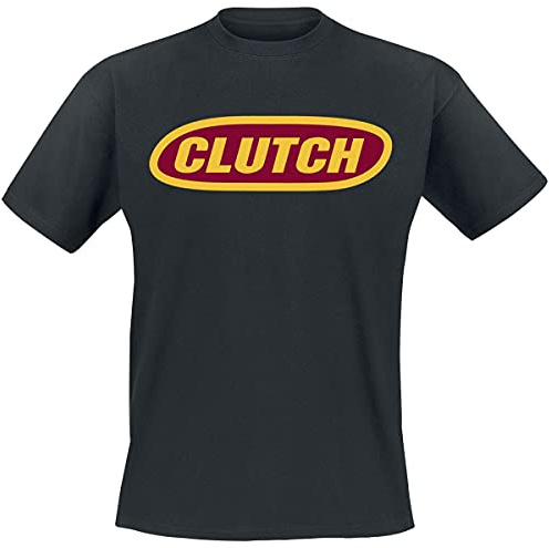 Clutch Logo Männer T-Shirt schwarz M 100% Baumwolle Band-Merch, Bands