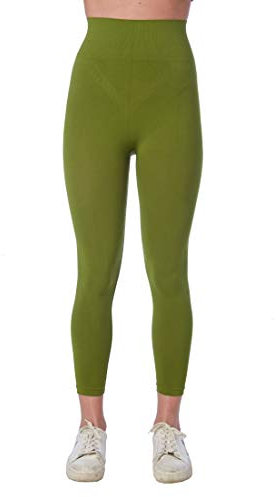 CzSalus Lange YOGA-Freizeithose mit Pushup-Effekt (Militärgrün, S)