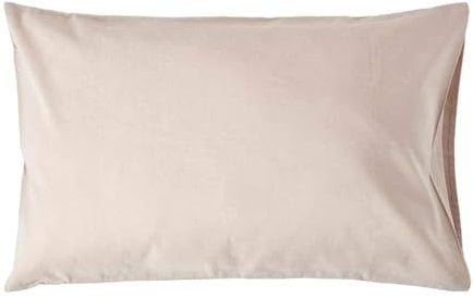HOMESCAPES Leinen Kissenbezug 50x90 cm beige-Natur, Halbleinen Kissenhülle Hotelverschluss, 60% Leinen & 40% Baumwolle